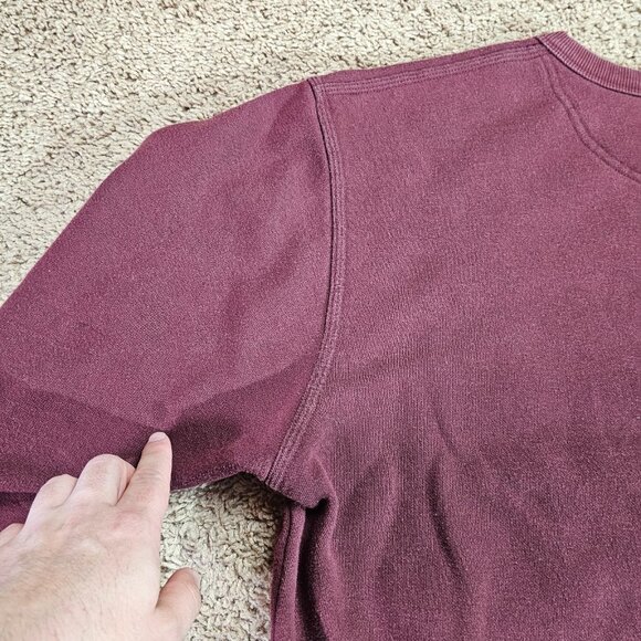 Champion Crewneck Sweatshirt Mens Large Red Burgundy Authentic Athleticwear Tag - Picture 7 of 8